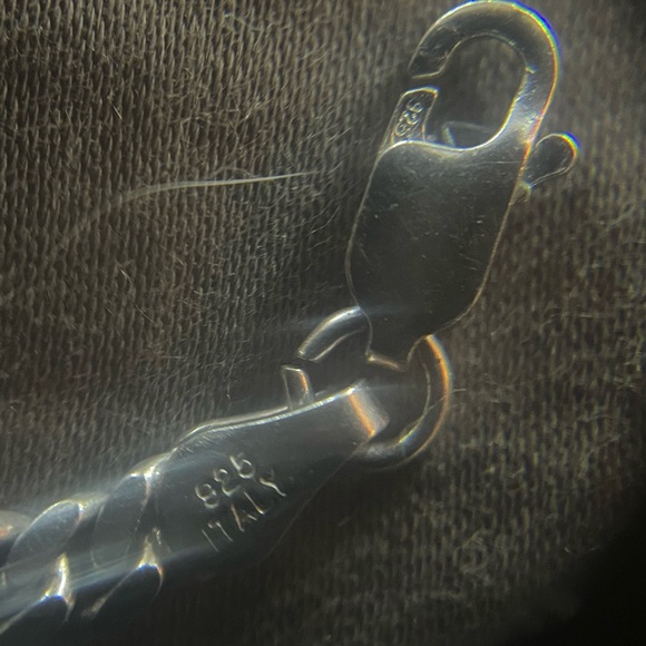 .925 STERLING SILVER: 3mm 20in Solid Cuban/Curb Link Chain - Picture 8 of 14